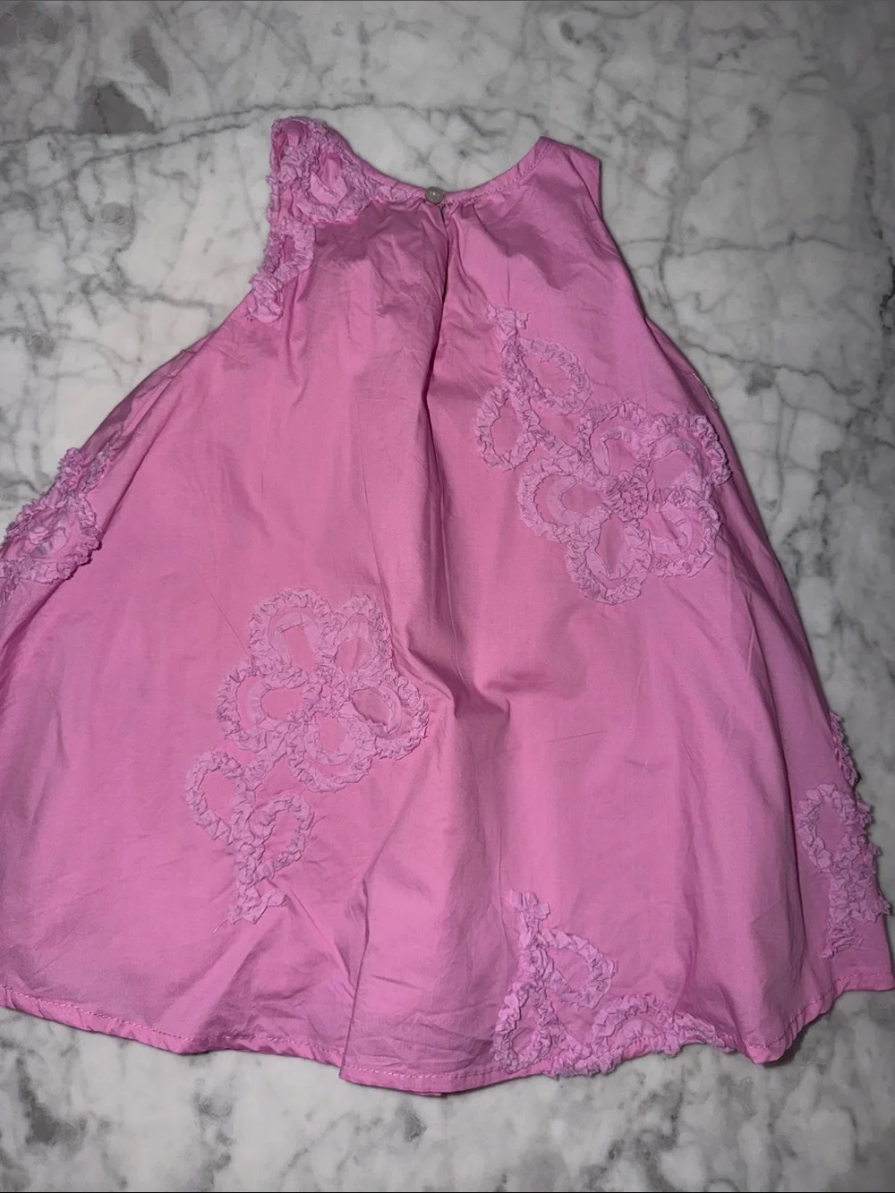 Zara Pink Sleeveless Floral Appliqué Dress 3Y
